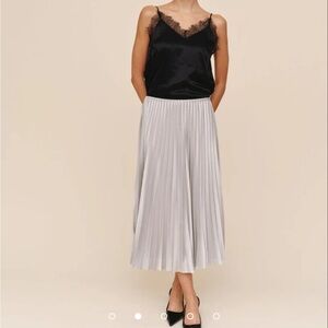 New Bella Dahl Pleated Opal Skirt - Large - Metallic